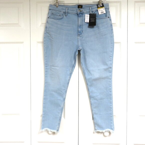 New! Lee 18M High-Rise Skinny Ankle Jeans Xtreme Light - Picture 1 of 6